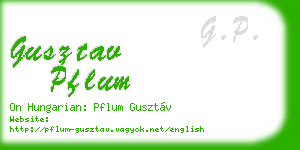gusztav pflum business card