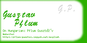 gusztav pflum business card